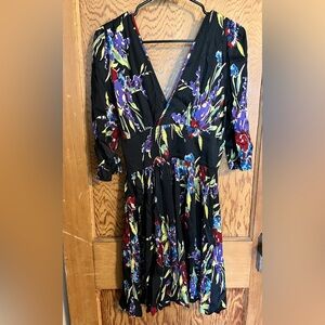Trashy Diva - Midnight Garden Floral Dress •Size 8 •V-Neck Empire Waist